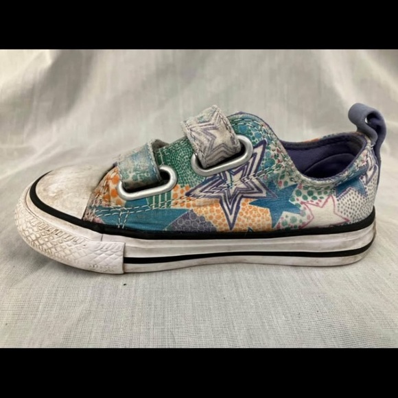 Toddler size 7 Converse Kids' Multicolor All Star Shoes - Picture 4 of 10